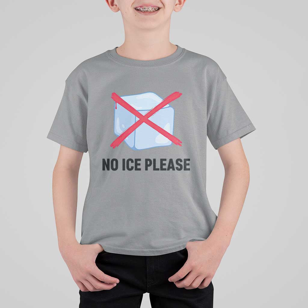 No Ice Please T Shirt For Kid Subtle Anti ICE Deportation Human Rights