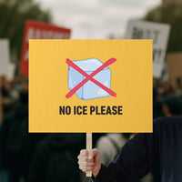 No Ice Please Protest Sign Subtle Anti ICE Deportation Human Rights