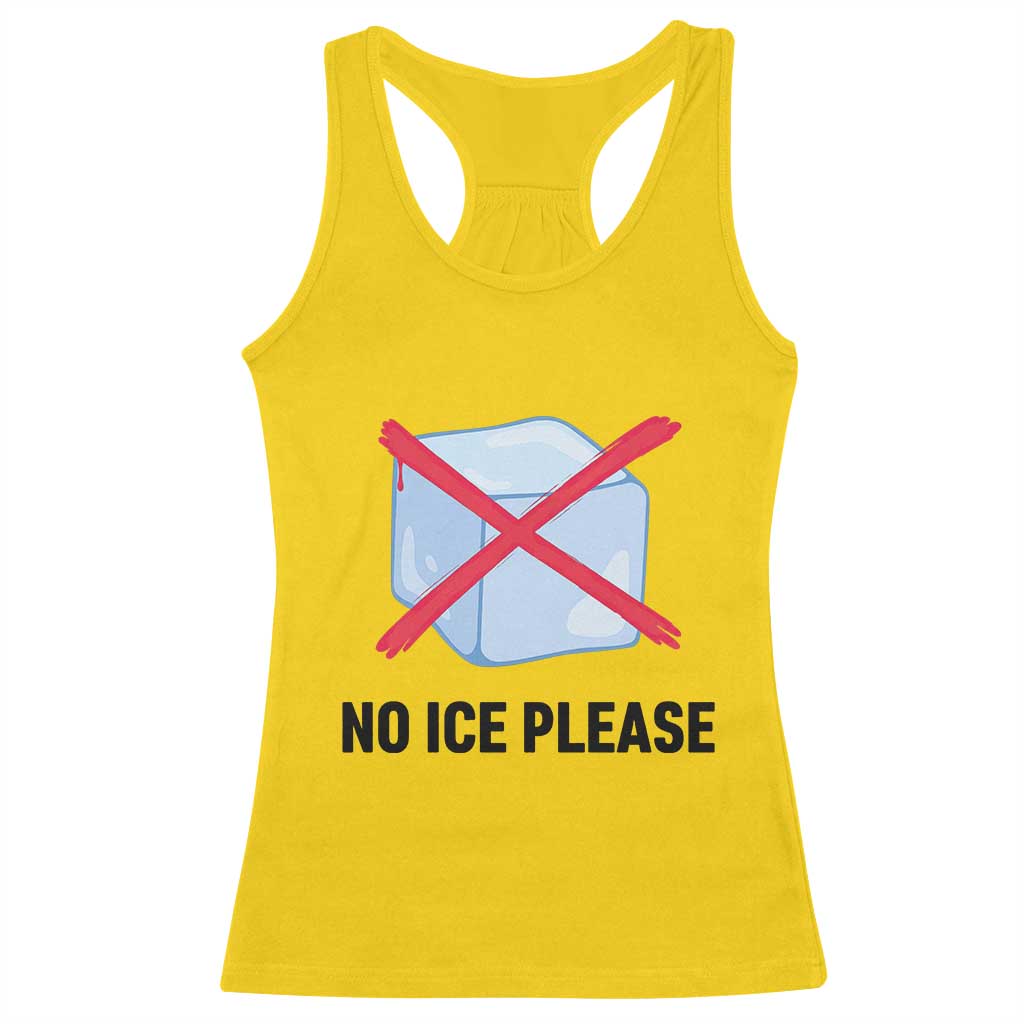 No Ice Please Racerback Tank Top Subtle Anti ICE Deportation Human Rights