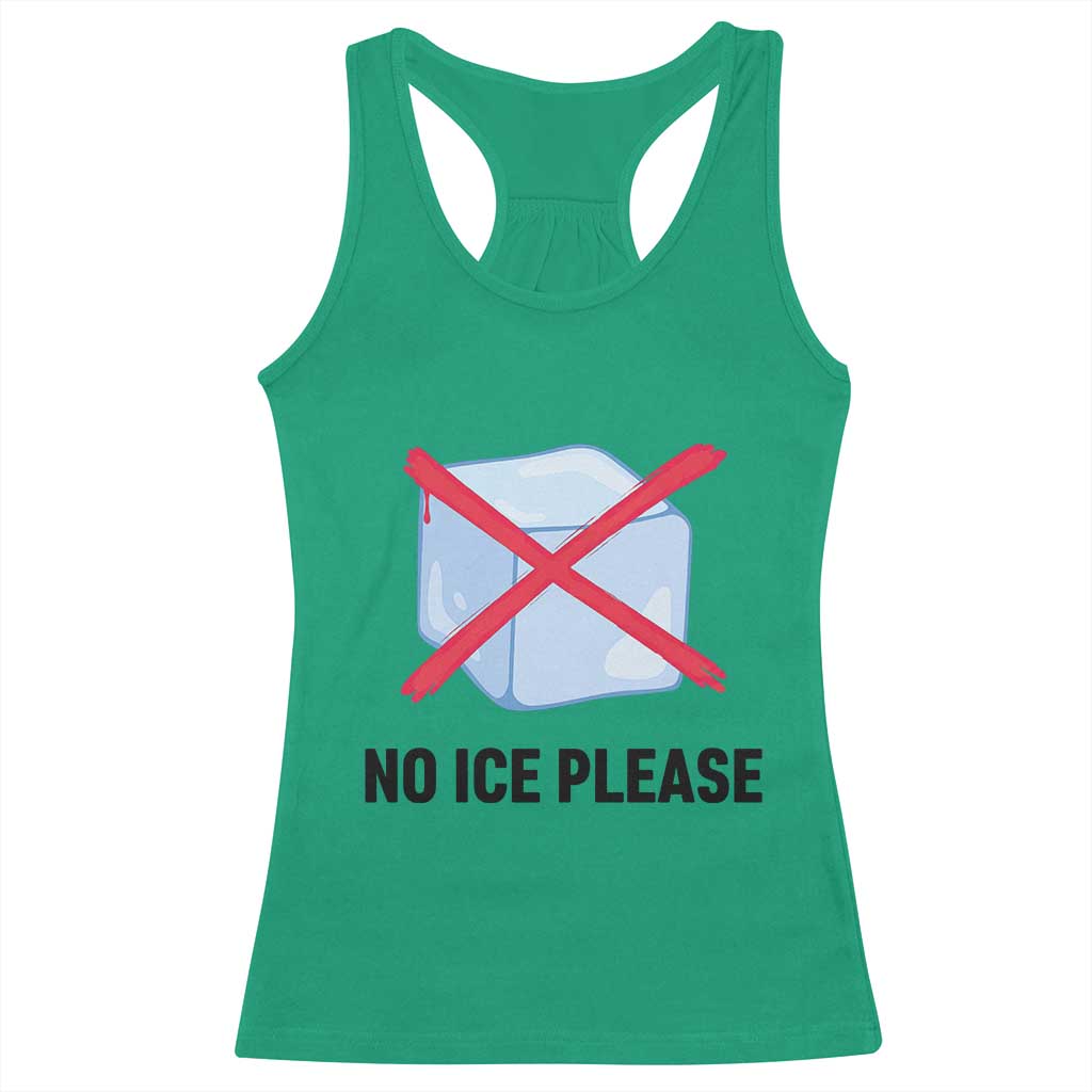 No Ice Please Racerback Tank Top Subtle Anti ICE Deportation Human Rights