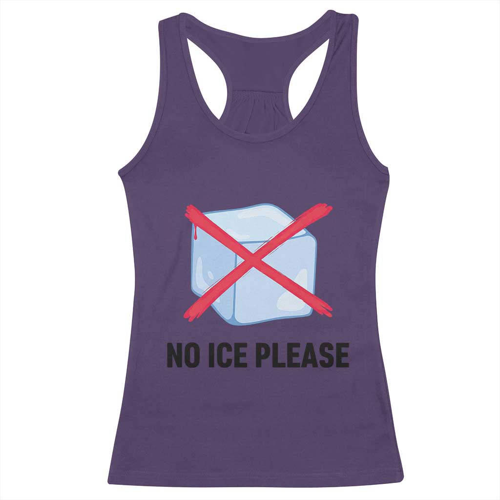 No Ice Please Racerback Tank Top Subtle Anti ICE Deportation Human Rights