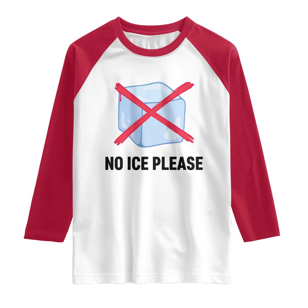 No Ice Please Raglan Shirt Subtle Anti ICE Deportation Human Rights