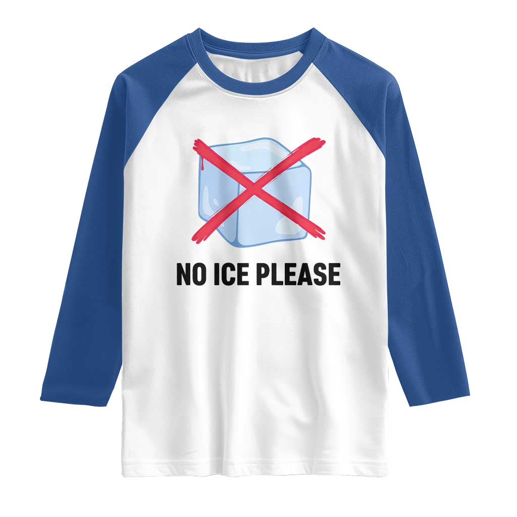 No Ice Please Raglan Shirt Subtle Anti ICE Deportation Human Rights
