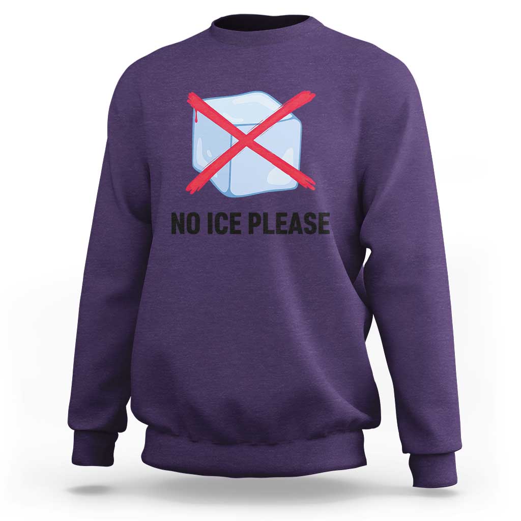 No Ice Please Sweatshirt Subtle Anti ICE Deportation Human Rights