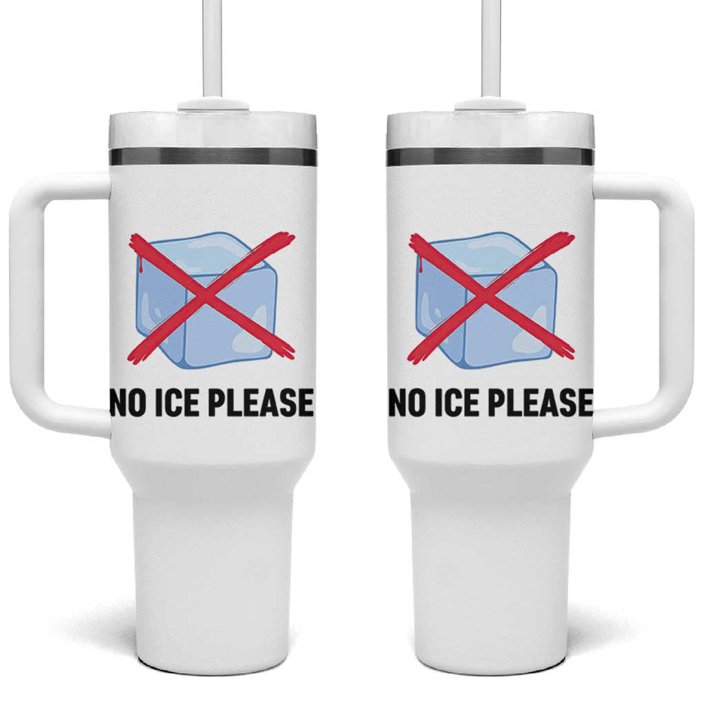 No Ice Please Tumbler With Handle Subtle Anti ICE Deportation Human Rights