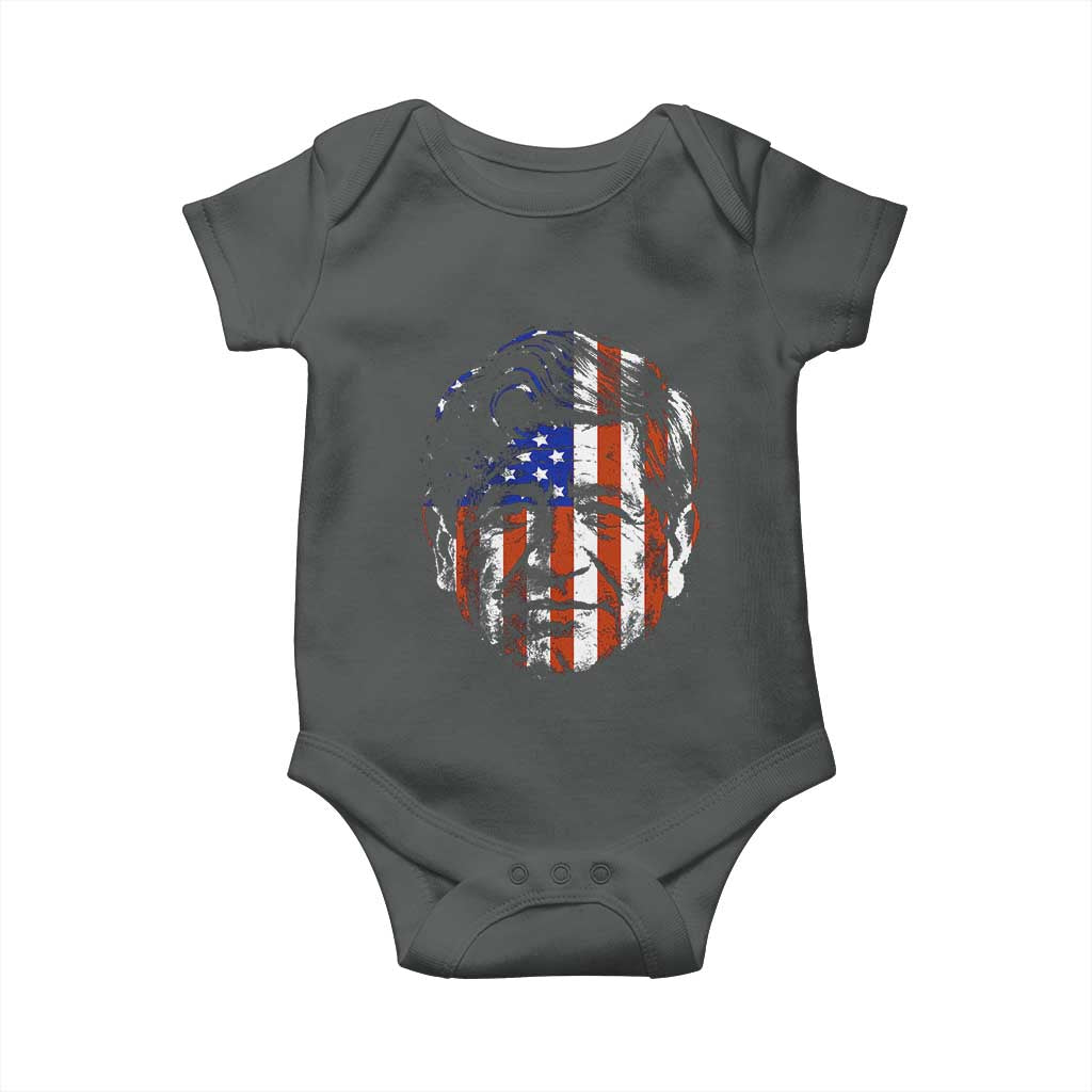 Cesar Chavez Baby Onesie Hispanic Heritage Month American Flag Portrait