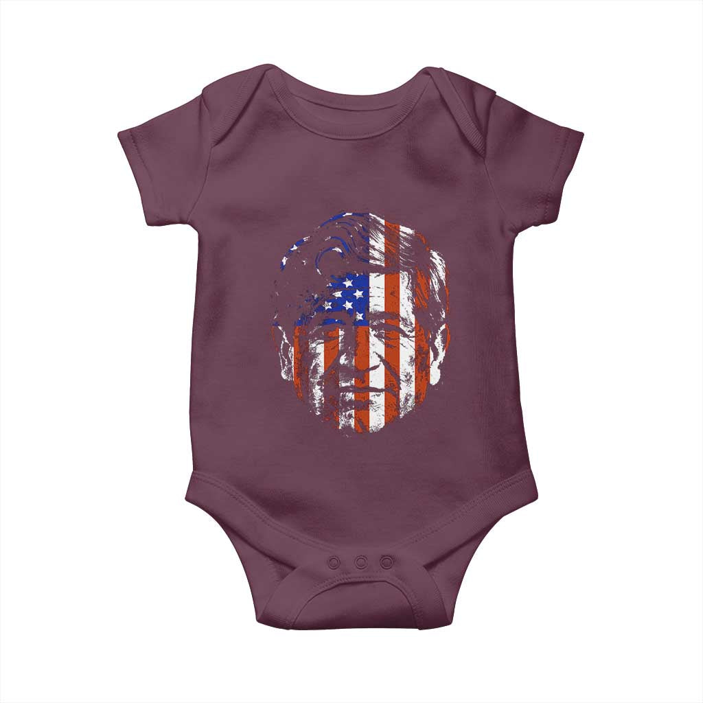 Cesar Chavez Baby Onesie Hispanic Heritage Month American Flag Portrait