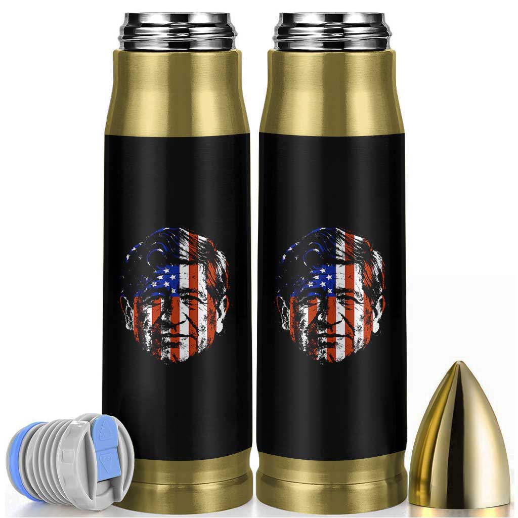 Cesar Chavez Bullet Tumbler Hispanic Heritage Month American Flag Portrait