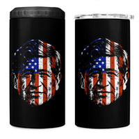Cesar Chavez 4 in 1 Can Cooler Tumbler Hispanic Heritage Month American Flag Portrait
