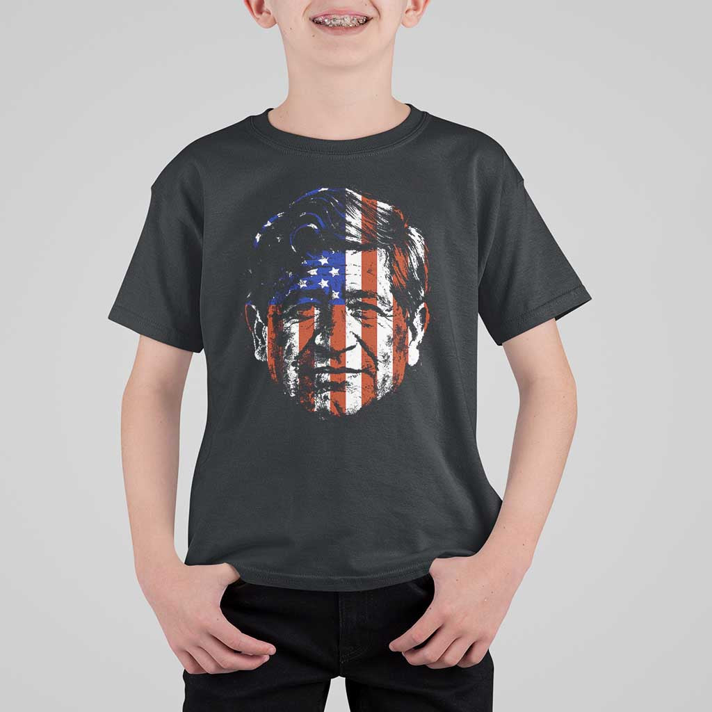 Cesar Chavez T Shirt For Kid Hispanic Heritage Month American Flag Portrait