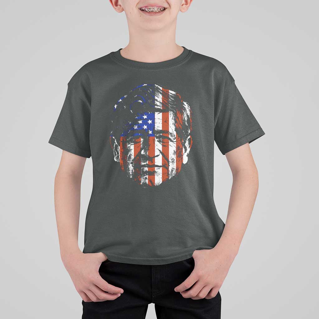 Cesar Chavez T Shirt For Kid Hispanic Heritage Month American Flag Portrait