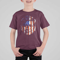Cesar Chavez T Shirt For Kid Hispanic Heritage Month American Flag Portrait