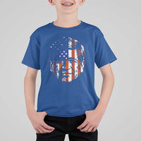 Cesar Chavez T Shirt For Kid Hispanic Heritage Month American Flag Portrait