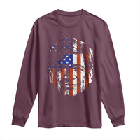 Cesar Chavez Long Sleeve Shirt Hispanic Heritage Month American Flag Portrait