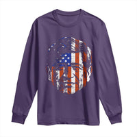 Cesar Chavez Long Sleeve Shirt Hispanic Heritage Month American Flag Portrait
