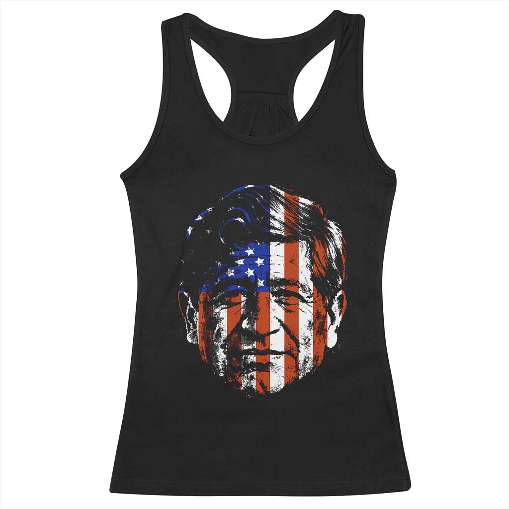 Cesar Chavez Racerback Tank Top Hispanic Heritage Month American Flag Portrait