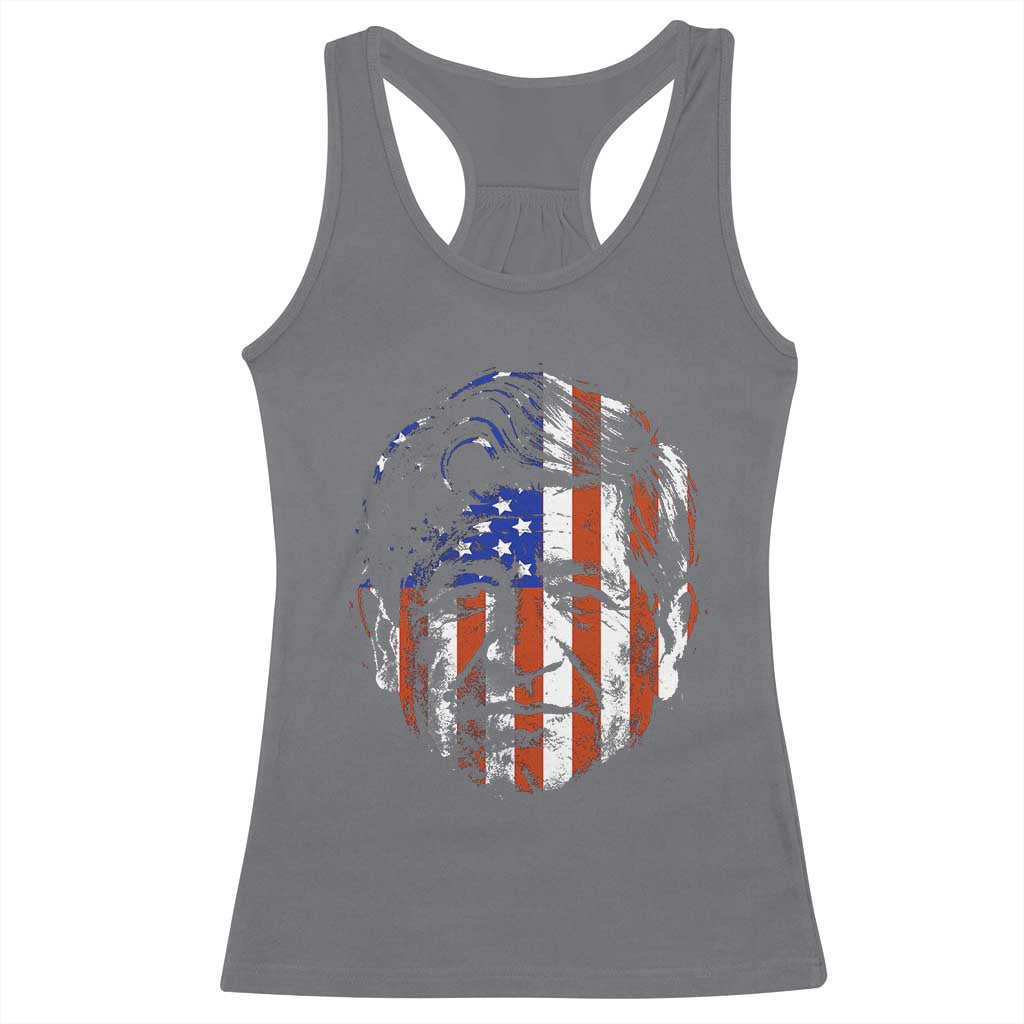 Cesar Chavez Racerback Tank Top Hispanic Heritage Month American Flag Portrait