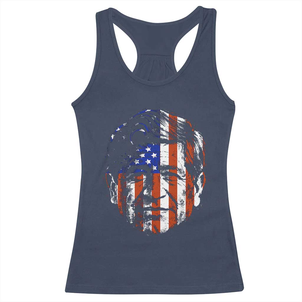 Cesar Chavez Racerback Tank Top Hispanic Heritage Month American Flag Portrait