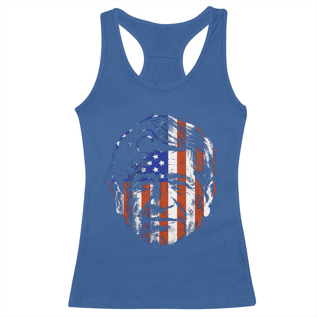 Cesar Chavez Racerback Tank Top Hispanic Heritage Month American Flag Portrait