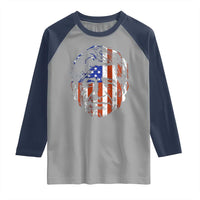 Cesar Chavez Raglan Shirt Hispanic Heritage Month American Flag Portrait