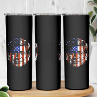 Cesar Chavez Skinny Tumbler Hispanic Heritage Month American Flag Portrait