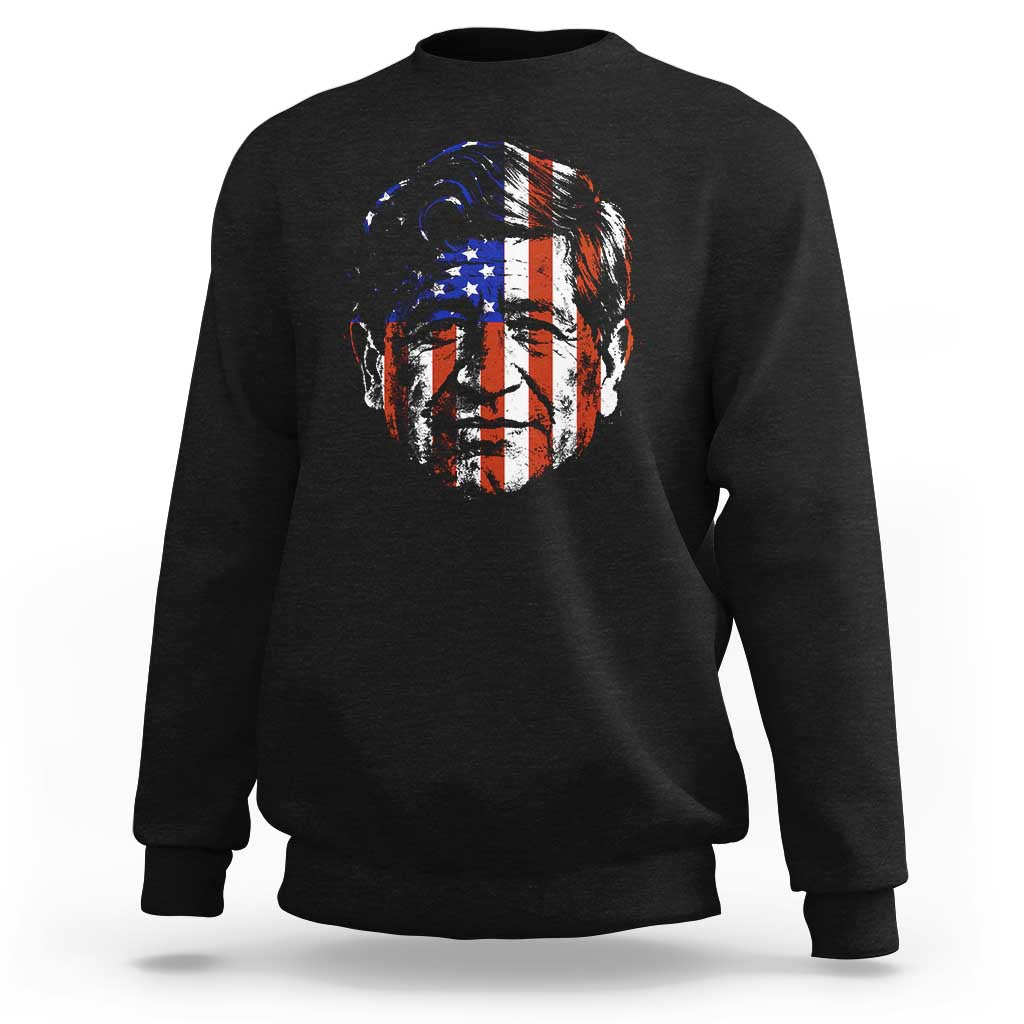 Cesar Chavez Sweatshirt Hispanic Heritage Month American Flag Portrait