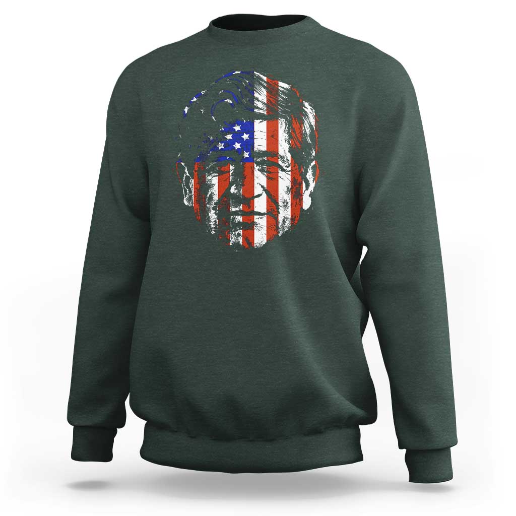 Cesar Chavez Sweatshirt Hispanic Heritage Month American Flag Portrait