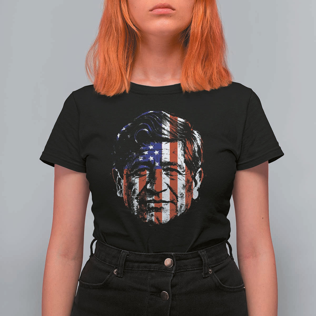 Cesar Chavez T Shirt For Women Hispanic Heritage Month American Flag Portrait