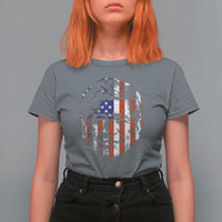 Cesar Chavez T Shirt For Women Hispanic Heritage Month American Flag Portrait