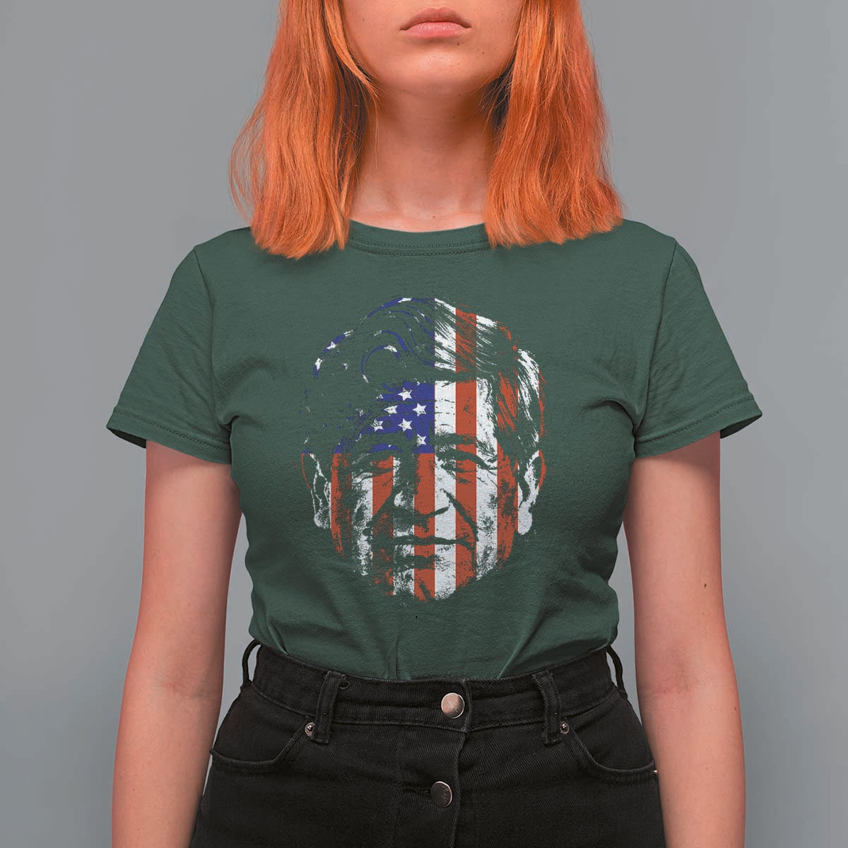 Cesar Chavez T Shirt For Women Hispanic Heritage Month American Flag Portrait