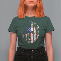 Cesar Chavez T Shirt For Women Hispanic Heritage Month American Flag Portrait