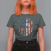 Cesar Chavez T Shirt For Women Hispanic Heritage Month American Flag Portrait