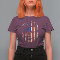 Cesar Chavez T Shirt For Women Hispanic Heritage Month American Flag Portrait