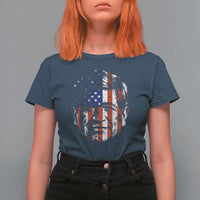 Cesar Chavez T Shirt For Women Hispanic Heritage Month American Flag Portrait