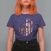 Cesar Chavez T Shirt For Women Hispanic Heritage Month American Flag Portrait