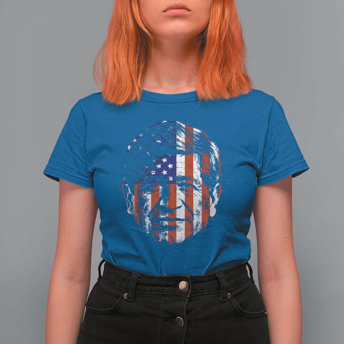 Cesar Chavez T Shirt For Women Hispanic Heritage Month American Flag Portrait