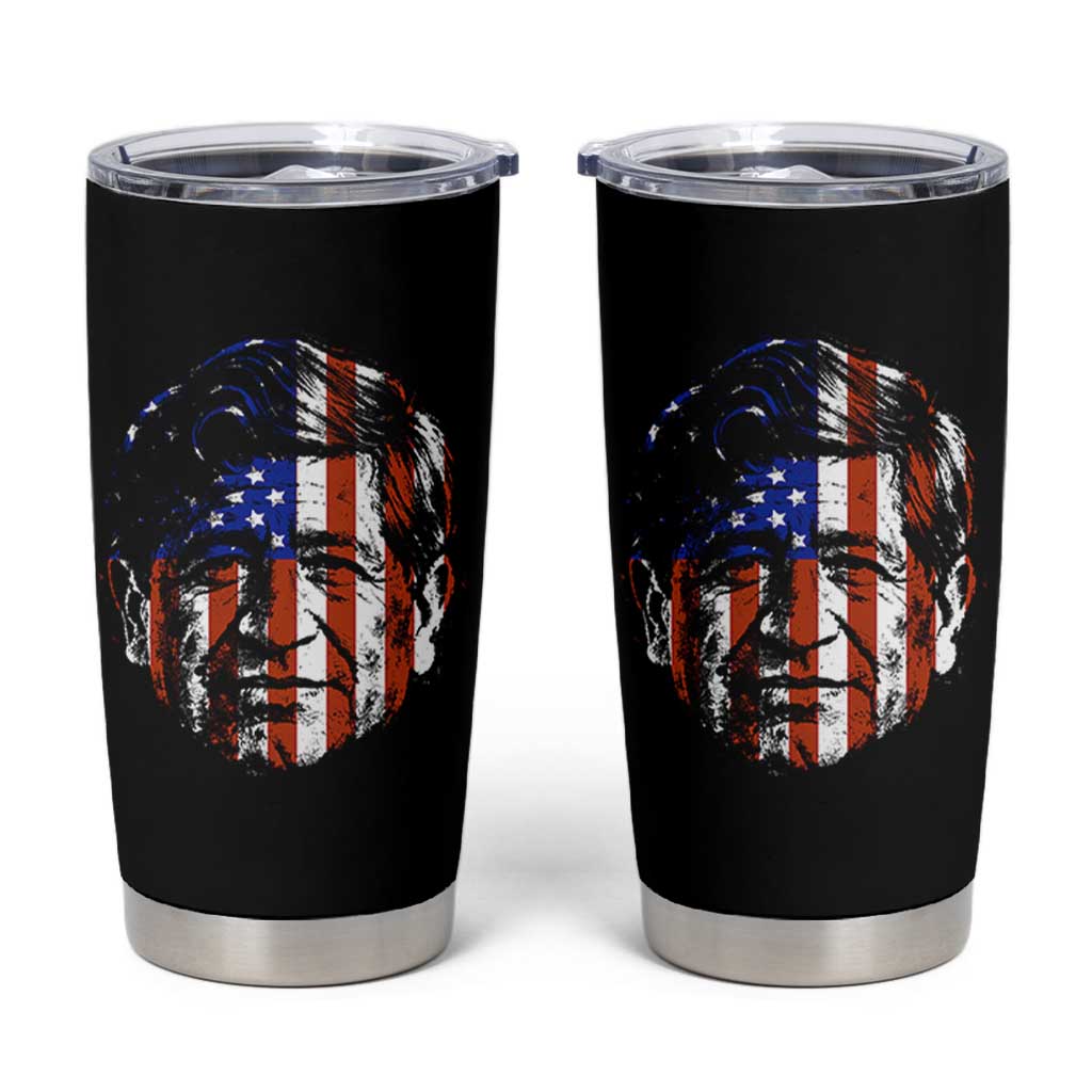 Cesar Chavez Tumbler Cup Hispanic Heritage Month American Flag Portrait