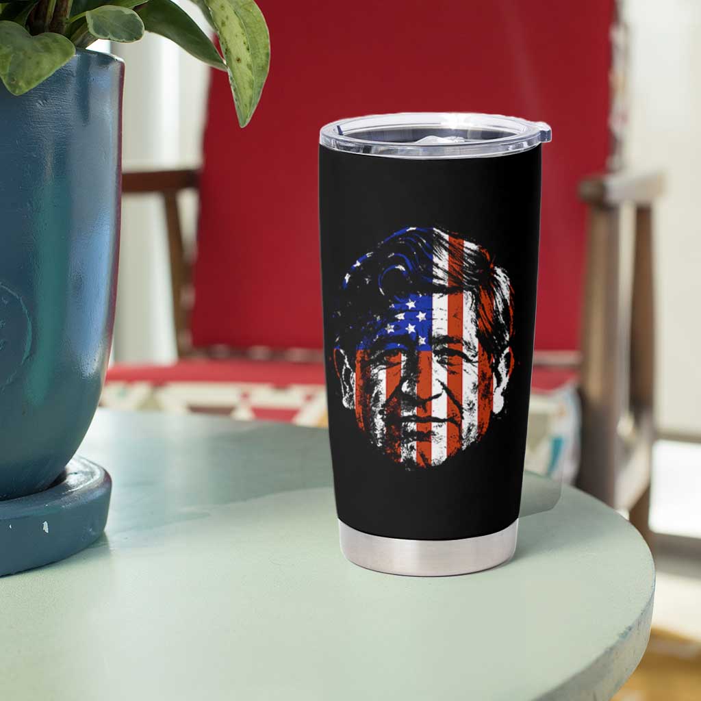 Cesar Chavez Tumbler Cup Hispanic Heritage Month American Flag Portrait
