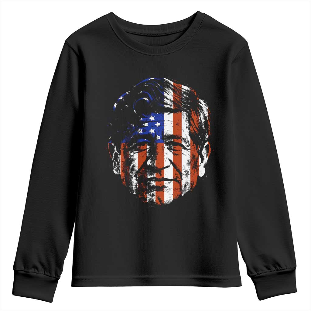Cesar Chavez Youth Sweatshirt Hispanic Heritage Month American Flag Portrait