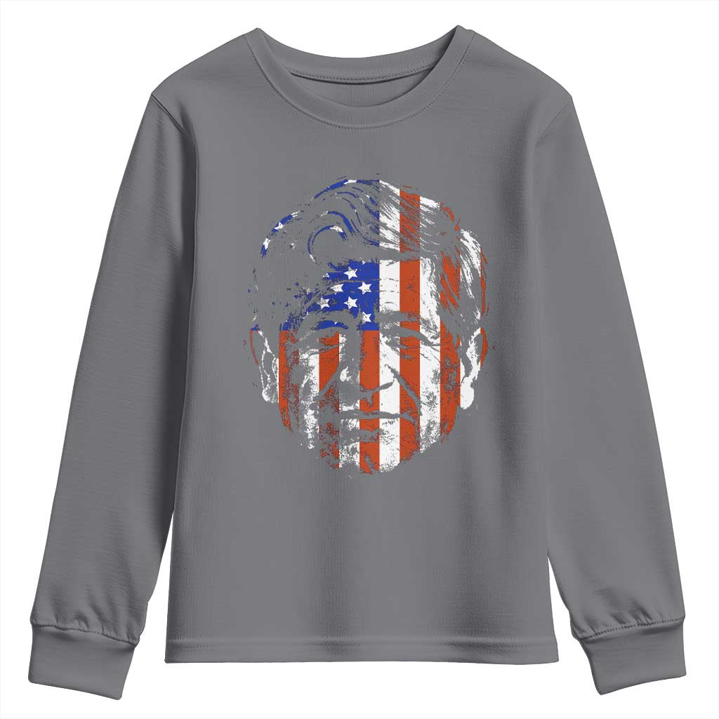 Cesar Chavez Youth Sweatshirt Hispanic Heritage Month American Flag Portrait