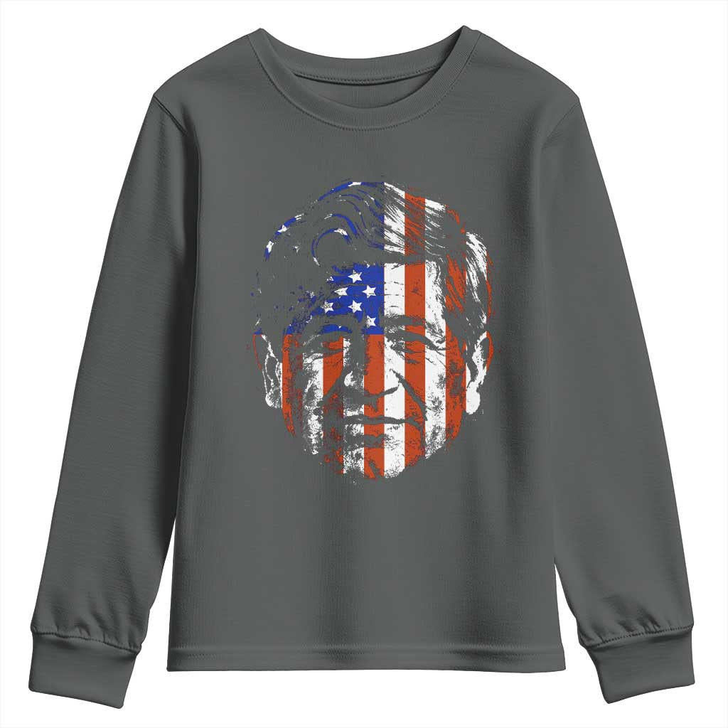 Cesar Chavez Youth Sweatshirt Hispanic Heritage Month American Flag Portrait