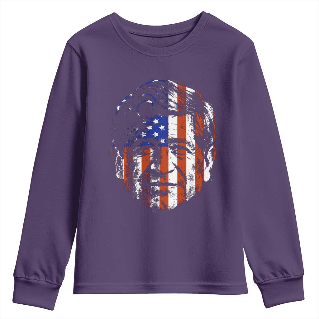 Cesar Chavez Youth Sweatshirt Hispanic Heritage Month American Flag Portrait