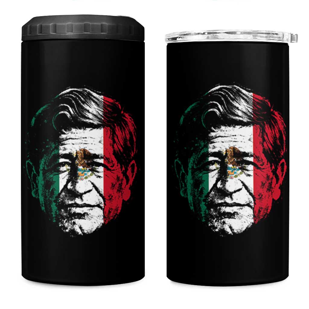 Cesar Chavez Day Mexican American Pride 4 in 1 Can Cooler Tumbler