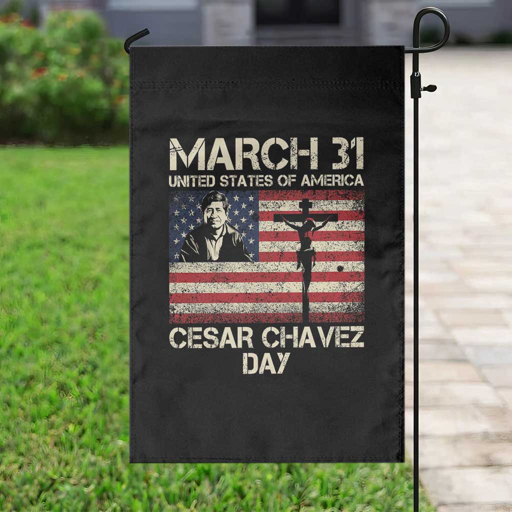 Cesar Chavez March 31 Celebration Garden Flag Christian American Flag Religious