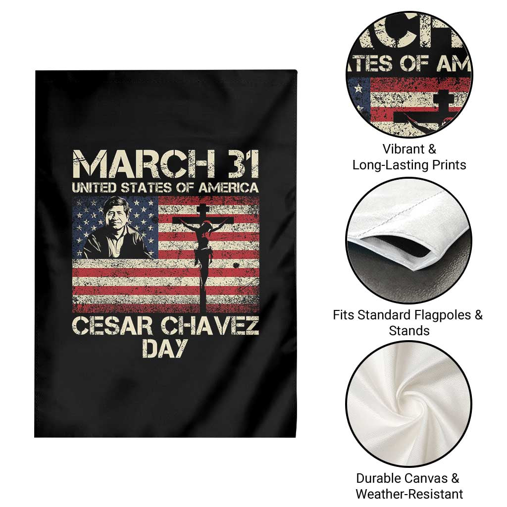 Cesar Chavez March 31 Celebration Garden Flag Christian American Flag Religious