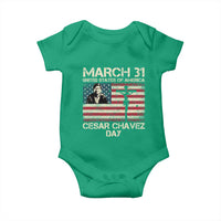 Cesar Chavez March 31 Celebration Baby Onesie Christian American Flag Religious