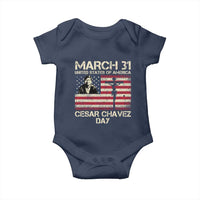 Cesar Chavez March 31 Celebration Baby Onesie Christian American Flag Religious