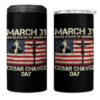 Cesar Chavez March 31 Celebration 4 in 1 Can Cooler Tumbler Christian American Flag Religious