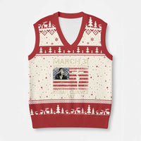 Cesar Chavez March 31 Celebration V-Neck Knit Sweater Vest Christian American Flag Religious