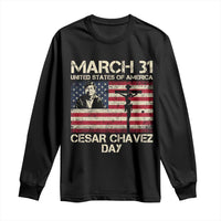 Cesar Chavez March 31 Celebration Long Sleeve Shirt Christian American Flag Religious